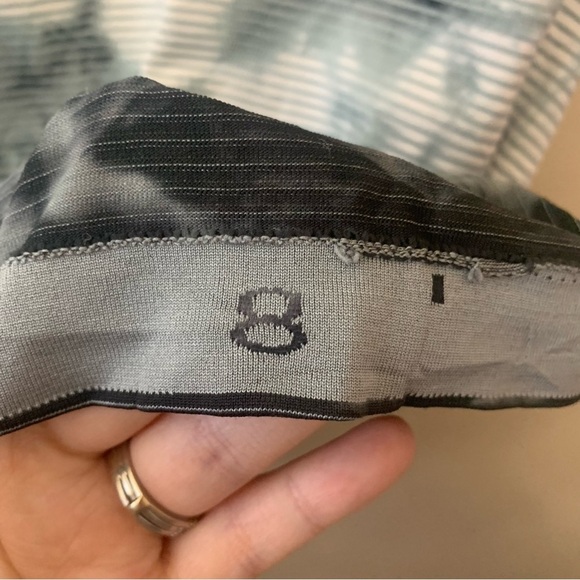 Lululemon Swiftly Tech Short Sleeve 2.0 Shibori Stripe Graphite Grey Size 8 - Picture 8 of 8